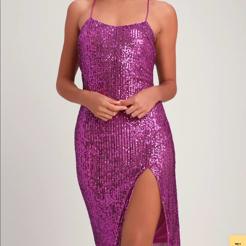 Magenta sequin dress lulus